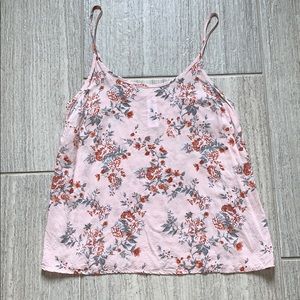 Forever 21 light pink tank top with flowers